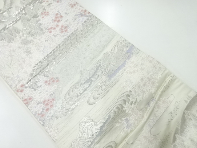 アンティーク　龍安寺模様織出し袋帯（材料）